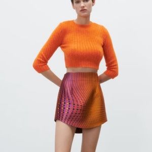 Zara high waisted short skirt